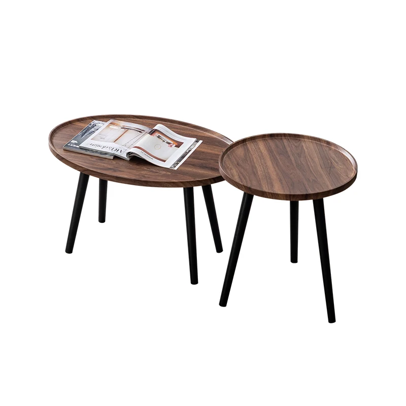 Yy Home Solid Wood Simplicity Modern Tea Table Combination Nordic Balcony round Tea Table