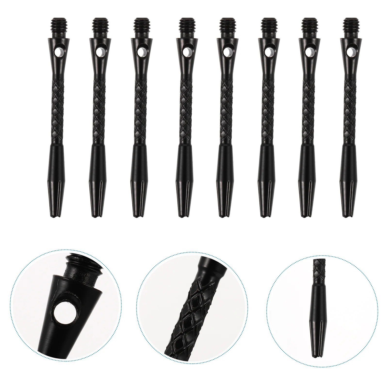 12 Pcs Dart Shaft Accessories Stem Game Aluminum Rod Metal Alloy Medium Aluminium