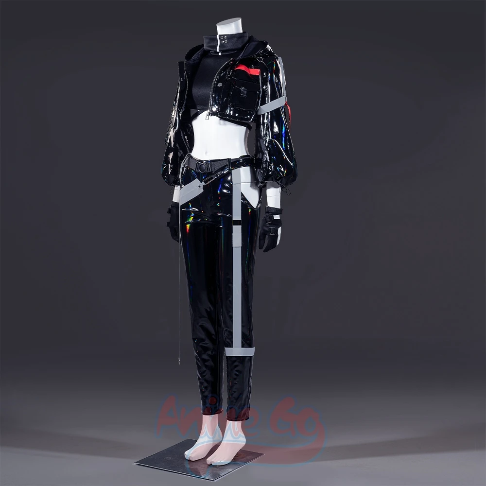 Game Arknights Texas Cosplay Costume Women Music Synesthesia Black Uniform C07521