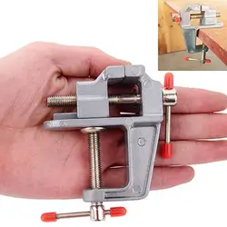 Mini tornillo de banco multifuncional, abrazadera de aluminio en miniatura para joyeros pequeños, abrazadera para Hobby, alicates planos, herramienta de vicio, nuevo