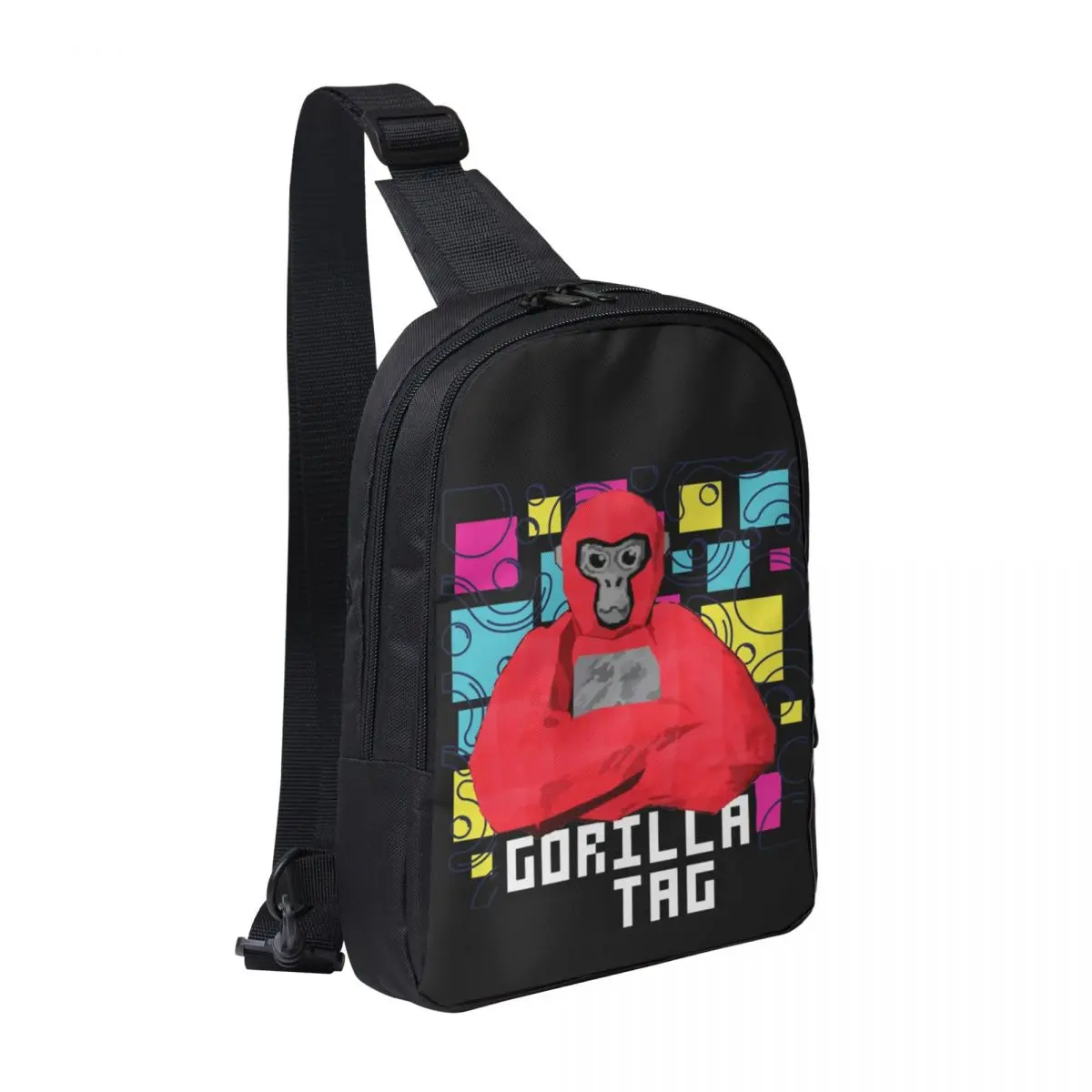 

Gorilla Tag Cools Red Chest Bag Men Sling Crossbody Backpack Chest Bag Traveling Hiking Daypack Shoulder Bag