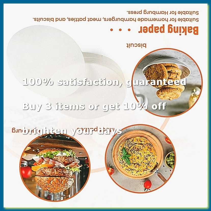 500Pcs Hamburg Paper Non Stick Baking Oilpaper For Burger Bbq Patty Maker Cookie Oven Kitchen Accessories Restaurant Supply