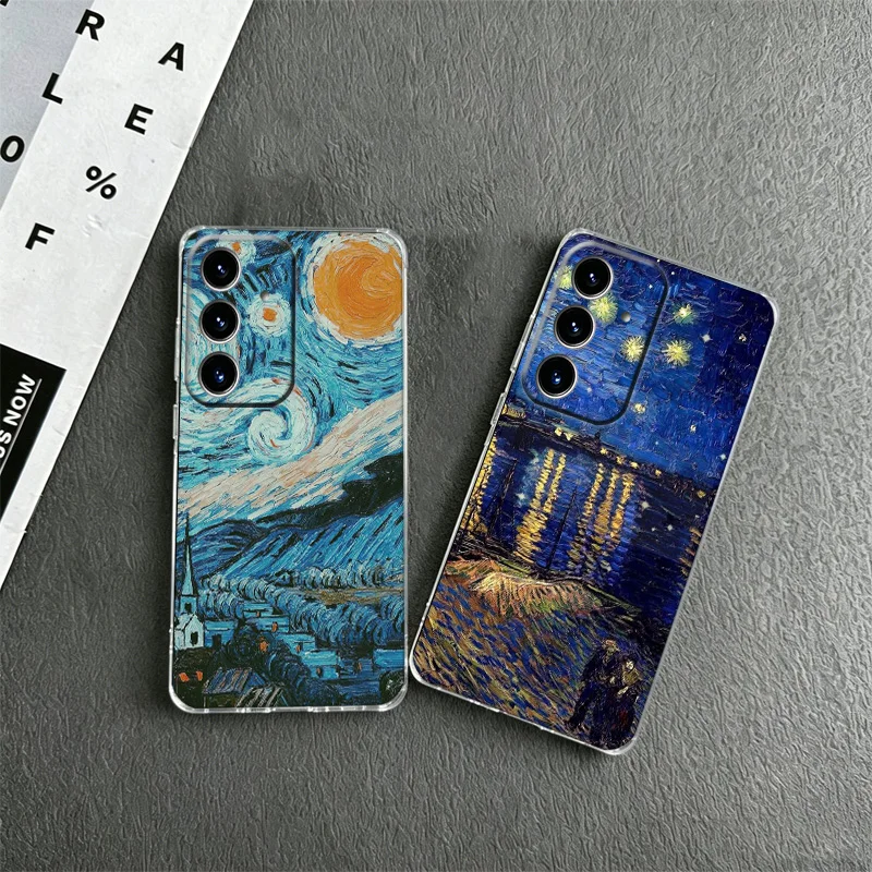 paintings Starry Night Van Gogh Phone Case for Samsung A57 A56 A55 A54 A17 A16 A15 A14 A37 A36 A35 A34 A27 A26 A25 A24 A07 A06 A