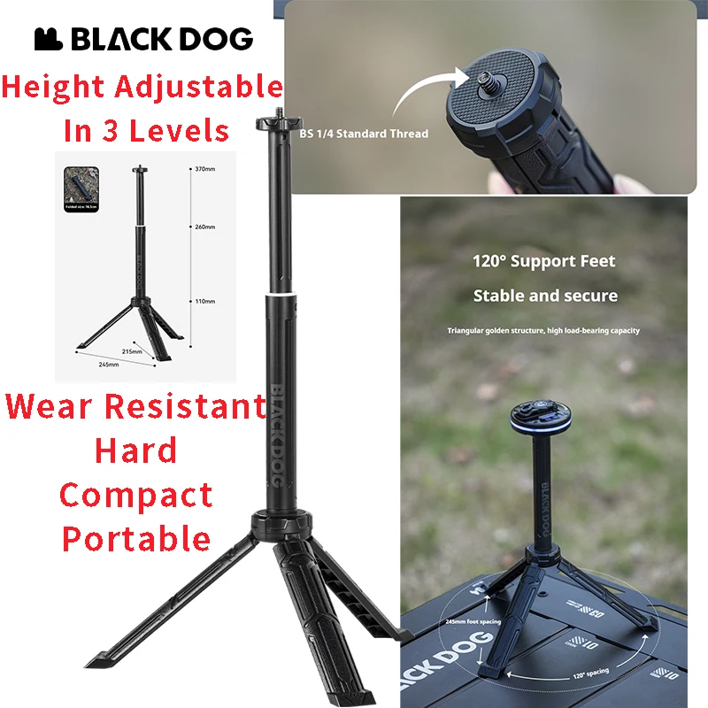 

Naturehike BLACKDOG Gimbal-Портативный держатель для штатива 120 ° Поддержка Прочная опора для ног Сильная гравитационная противоскользящая стабильная с