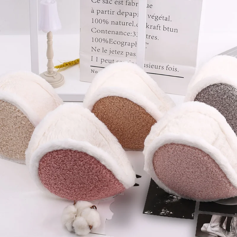 Women Thicken Velvet Earmuffs Winter Warm Outdoor Cycling Headphones Fleece Rabbit Fur Ear Cover Protector Plush Soft Ear Mask