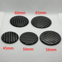 4Pcs/Set 3D Carbon Fiber Car Wheel Center Caps Stickers 45mm 50mm 56mm 60mm 65mm Car Rim Hubcap Cover Stickers Decal Accessories