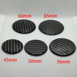 4Pcs/Set 3D Carbon Fiber Car Wheel Center Caps Stickers 45mm 50mm 56mm 60mm 65mm Car Rim Hubcap Cover Stickers Decal Accessories