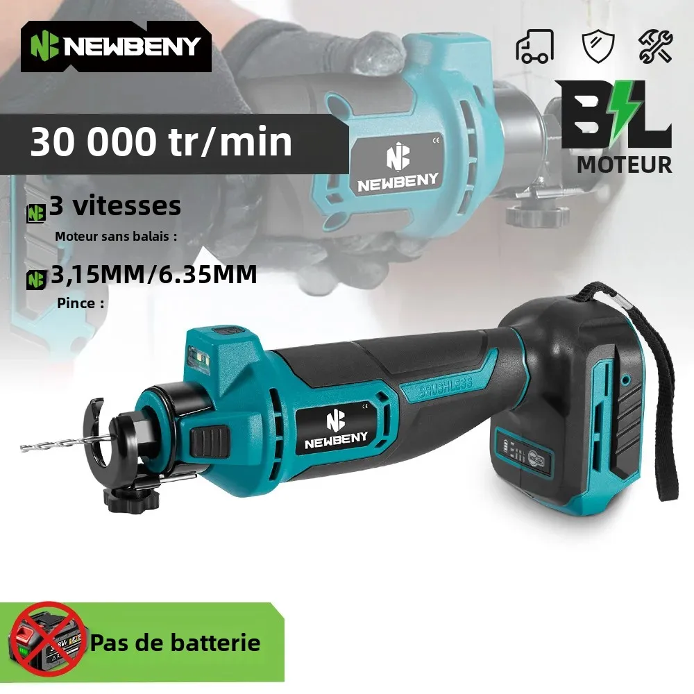 NEWBENY 3 vitesses sans brosse électrique cloisons sèches outil de coupe coupe bois cloisons sèches Sheetrock outils pour Makita batterie broche