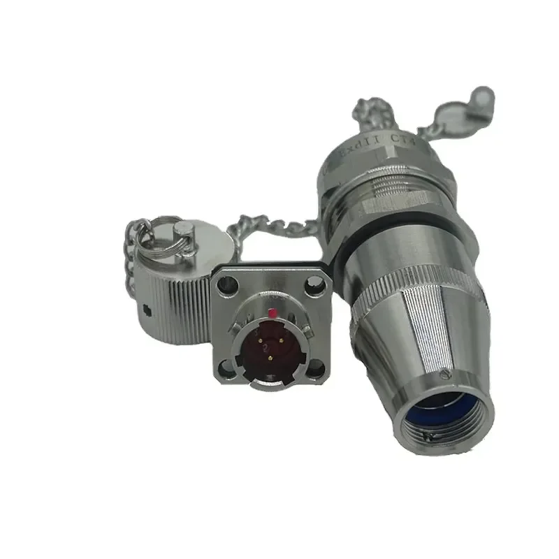 for Chuanghang 7 Pin Automotive Aviation Plug Socket High Low Insulator Thread Connection Explosion Proof Copper Silver