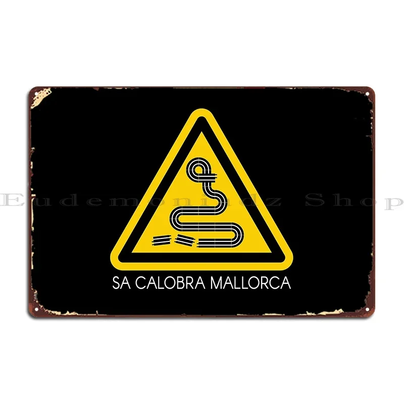 Sa Calobra Scalextric-letreros de Metal para Club, Bar, diseño divertido, decoración, cartel de estaño
