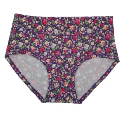 Plus Size Female Panties,Floral Print Woman Underwear Panti,Mid-waisted Women's Briefs,Large Sizes Panty Woman,Women Underpants