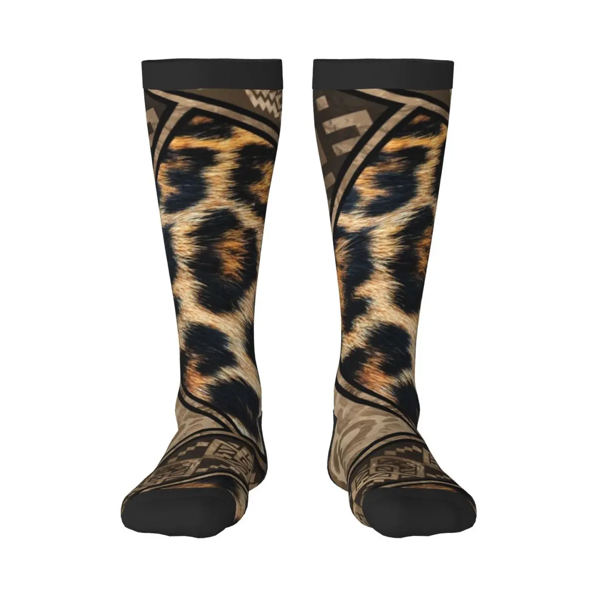 Unisex Socks Autumn Winter Leopard Fur Pattern Long Socks Business Casual Harajuku Streetwear Sports Socks Sox