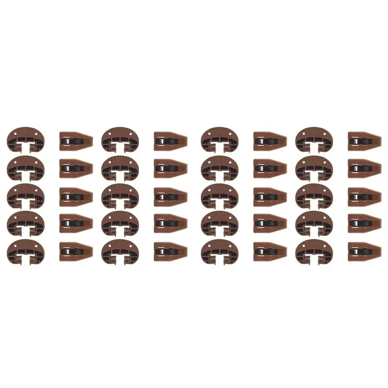 

ABBO-Drawer Slides Guides Plastic 20Pairs With Roller Undermount Drawer Slides Stopper For Dresser Drawer Replacement Parts