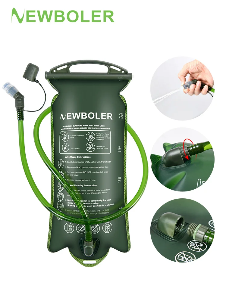 AliExpress NONE NEWBOLER Water Bladder Hydration 1.5L 2L 3L Large Capacity Water Bags Reservoir For Running Cycling Hydration Water Storage Bag