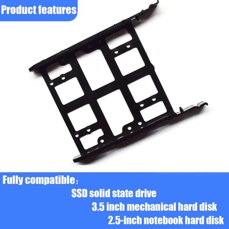 Plastic 2.5 inch / 3.5 inch SSD HDD Metal Mounting Adapter Bracket PC Hard Drive Enclosure Tray Holder Desktop