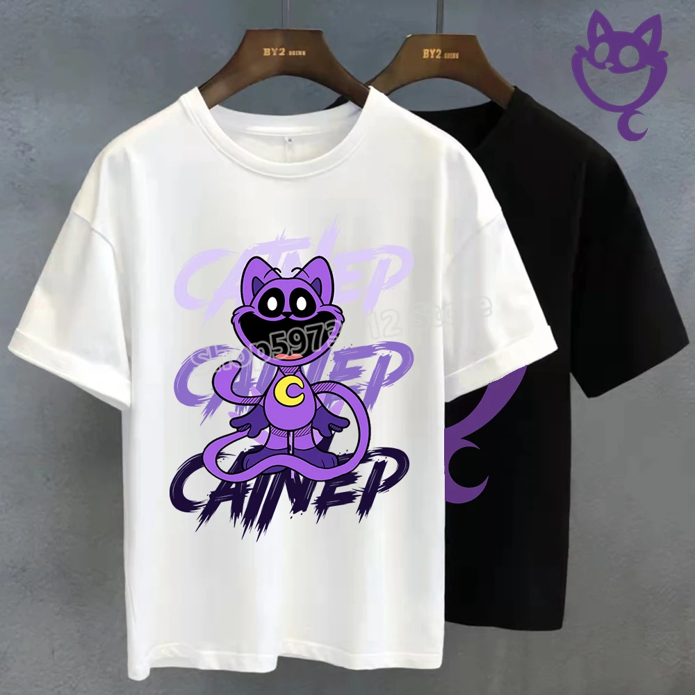 Smiling Critters T-shirts CatNap Graphic Print Boys Girls Clothes Kids Summer Tops Y2K Boutique Tshirt Streetwear Casuals Tees