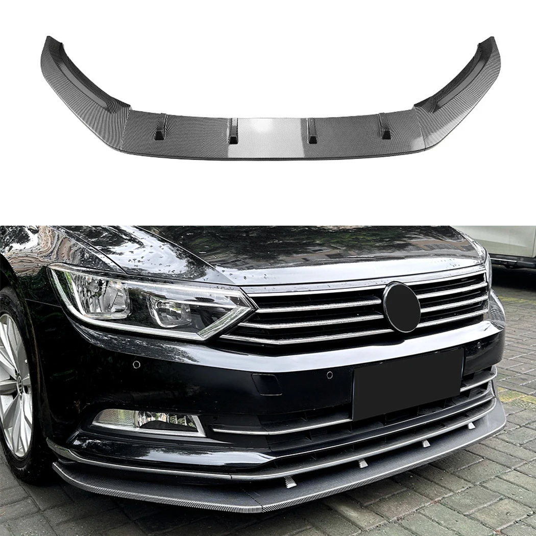 

For VW Volkswagen Passat B8 2017 2018 2019 Front Bumper Lip Spoiler Splitter Diffuser Body Kit Tuning Canard Lip Protector Cover