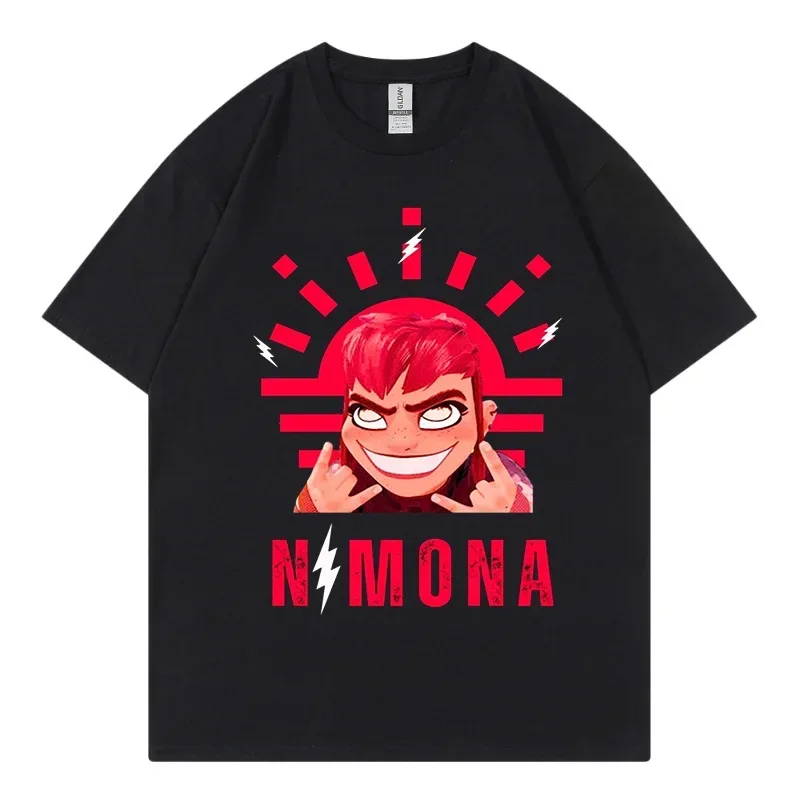 Nimona T Shirt 2024 Anime Movie Fans Retro Short Sleeve O-neck 100% Cotton Unisex Summer Casual T-shirts graphic Short Sleeve