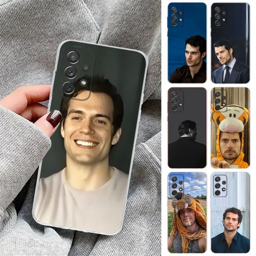 H-Henry Cavill actor Phone Case For Samsung Galaxy A31,A33 A71,70,52,51,40,31,A50,30S,21S,Note20ultra Transparent Cover