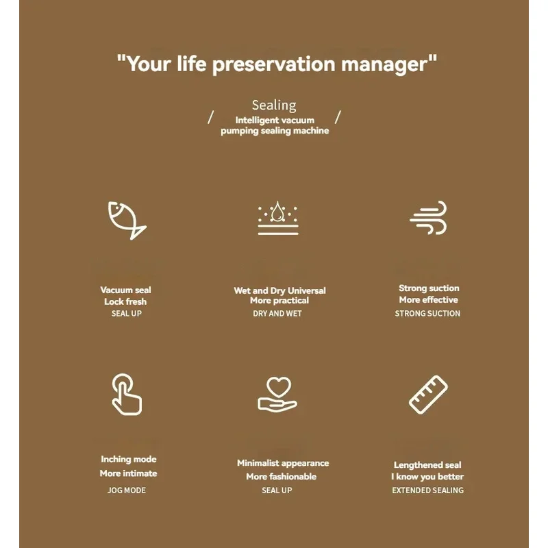 Food Sealing Portable Home Vacuum Kitchen Helper 220V Automatic Packaging Machine Food Vacuum Sealing Machine