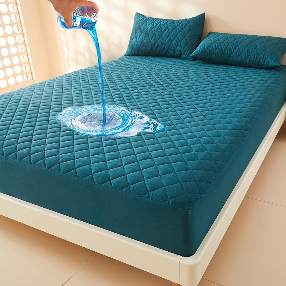1 Stück dicker Matratzenbezug aus 3D-Luftstoff, 100 % wasserdichter Matratzenschoner, weiches und atmungsaktives Spannbettlaken (kein Kissenbezug) – Detail 1