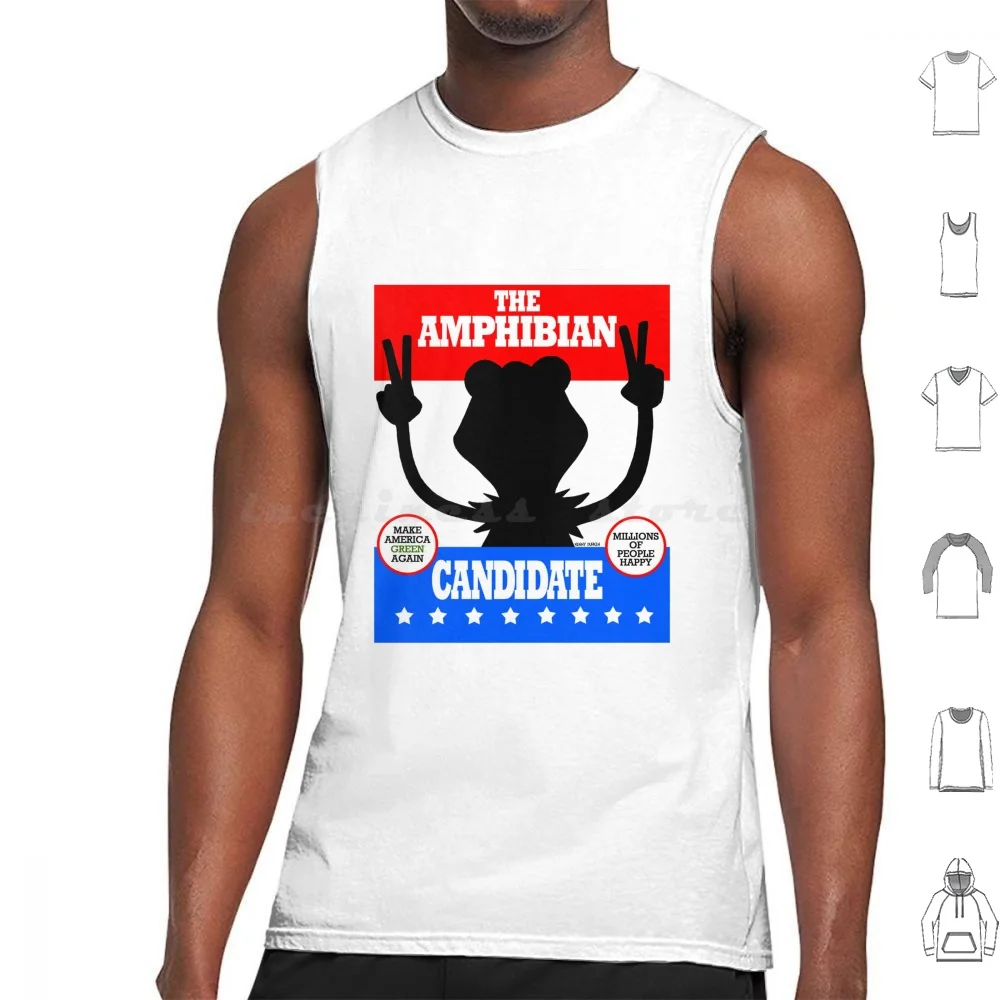 The Amphibian Candidate Tank Tops Vest Sleeveless The Frog President America