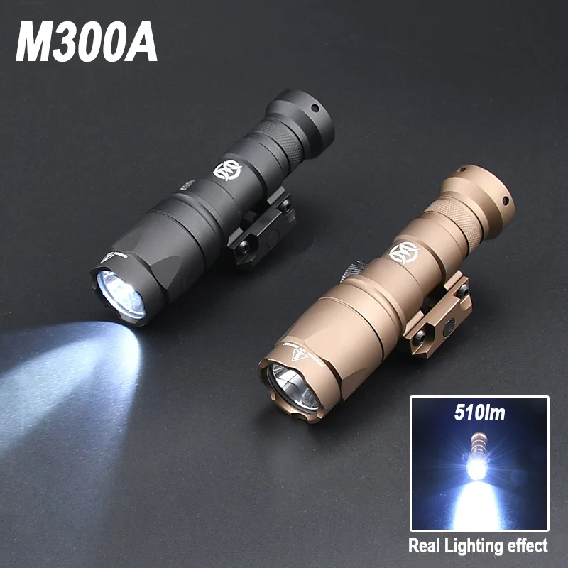 WADSN Tactical Airsoft Flashlight Surefir M600 M600C M300 M300A Light For AR15 Rifle Scout LED Hunting Weapon Gun Outdooring