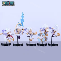 Hot 5Pcs/set One Piece Anime Figure Luffy Nika Gear 5 Multiform Figure Sun God Luffy Pvc Model Doll Collection Toy Gifts