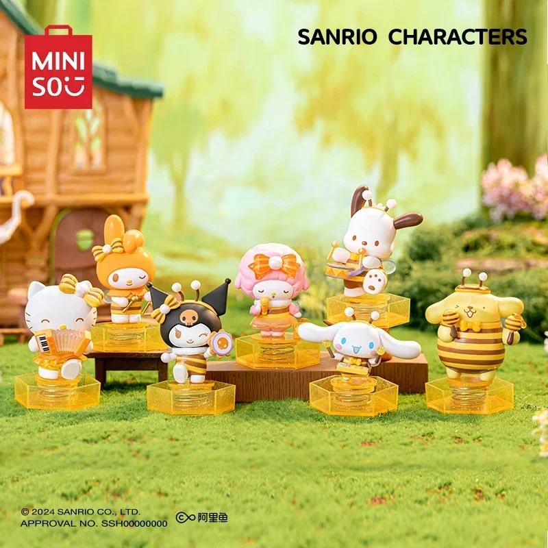 

MINISO Sanrio Bee Concert Series Blind Box Kawaii Decorative Anime Peripheral Girlfriend Birthday Gift Cinnamoroll Hello Kitty