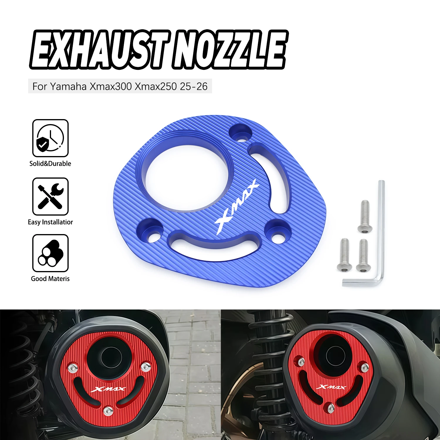 For YAMAHA XMAX 300 XMAX300 2025 Motorcycle Accessories Exhaust Heat Dhield Protector Guard Decorative Cover CNC Aluminum