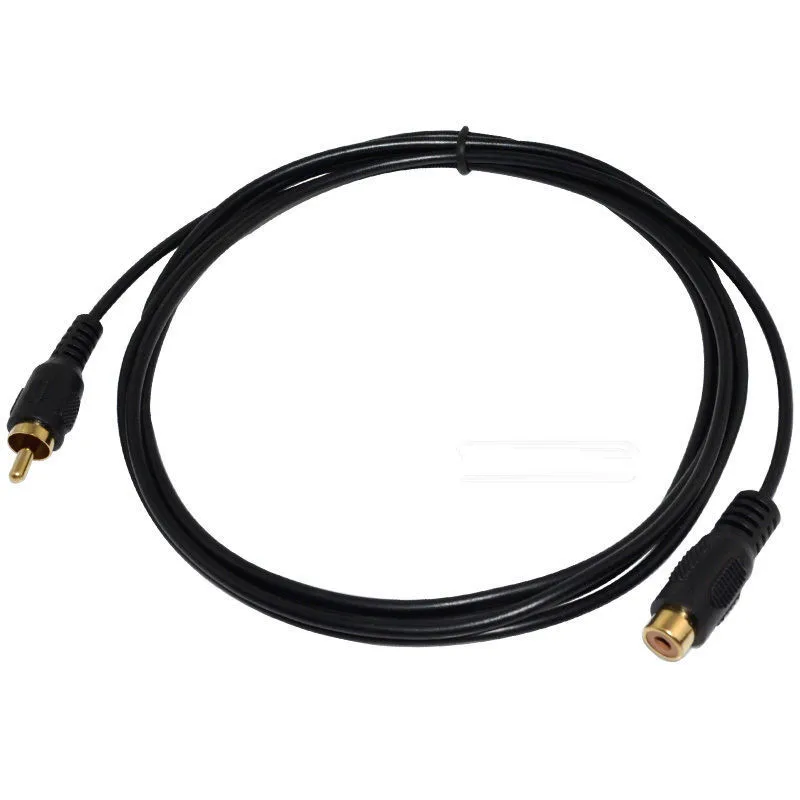 Gold-plated RCA Lotus Cable AV Video Cable Projector TV Cable RCA Male/RCA Female Cable