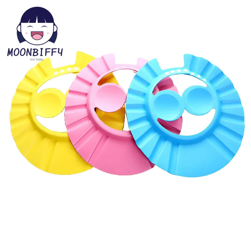 Adjustable Baby Shower Caps Child Kids Waterproof Shampoo Hat Boys Girls Visor Caps Wash Hair Bath Shield Ear Eye Protection