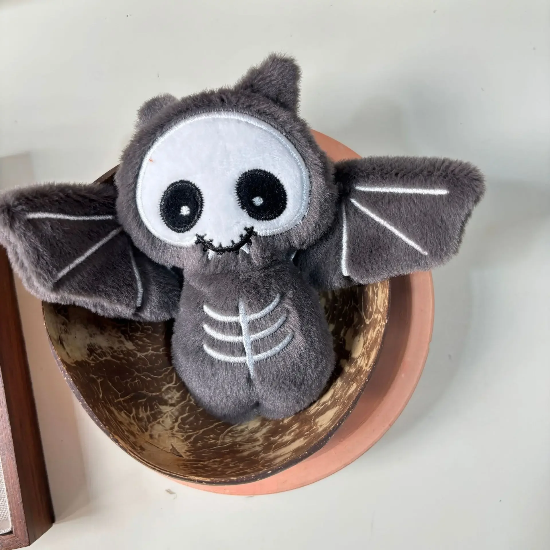 Halloween Cartoon Devil Bat Plush Toy, Soft Huggable, Cute Stuffed Animal, Backpack Keychain, Fun Halloween Accessory, Perfect Gift Idea