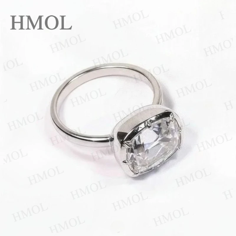 

5CT Moissanite Cushion Ring D Color VVS1 Crushed Ice European Cut S925/10K/14K/18K Engagement Party Wedding Customization