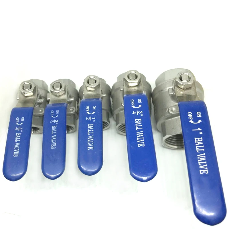 Female Straight Two-pieces Full Ports 304 Stainless Steel Ball Valve SS304 BSP 1/4