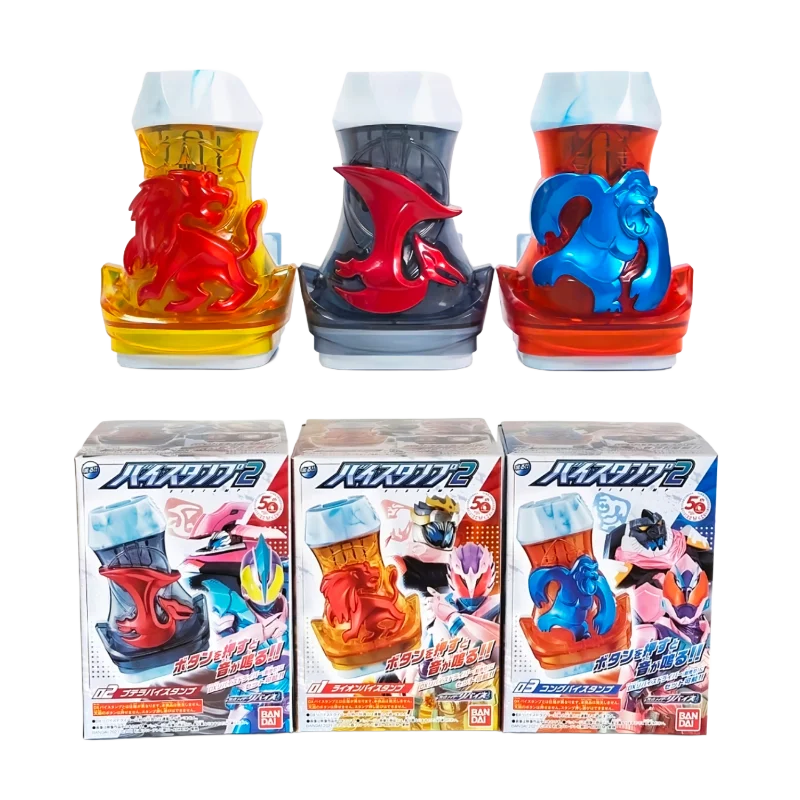 Juego de juguetes de dulces de la serie Bandai Kamen Rider Revice Sg02 genuino | Sello de transformación escenas en miniatura Gashapon Vistamp juguete para regalo