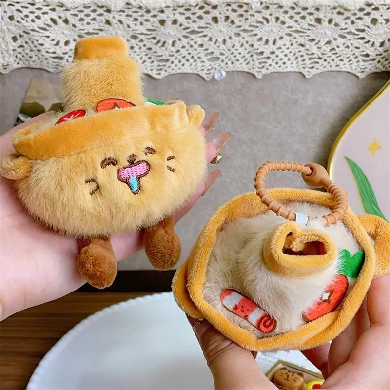 

1/2 PCS Cute Hot Pot Plush Doll Mascot Stuffed Toy Keychain Pendant Lanyard Bag Hanging Ornament Backpack Charm Keyring Kid Gift