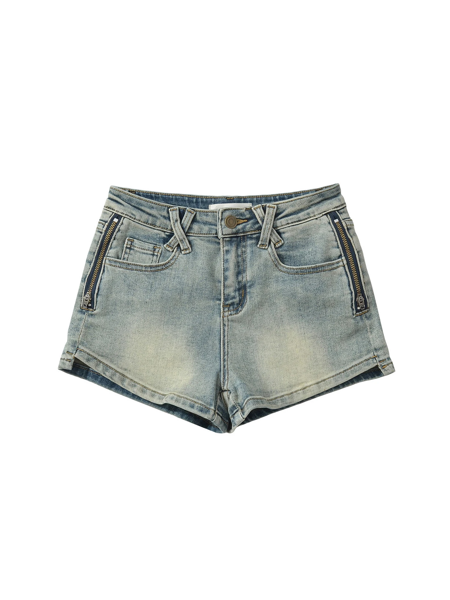 Women's Blue Denim Shorts High Waist A-line Hot Jeans Pants Y2K Gyaru Micro Cowboy Shorts Vintage Straight Jean Shorts Summer