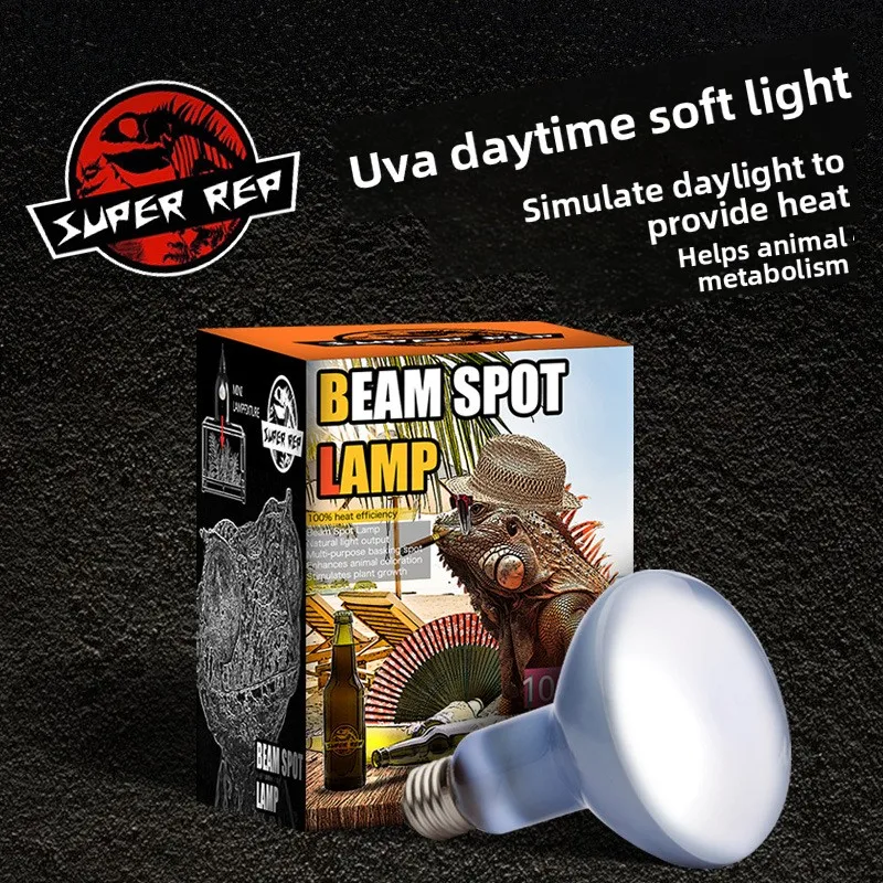 

SuperRep Frosted UVA Reptile Heat Lamp-Daylight Basking Bulb for Tortoises & Bearded Dragons-Gentle Warming Light for Terrariums