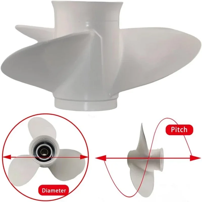 

Гребной винт для лодок Yamaha 663-45956-01-EL, 25-60 л.с., 12 1/4x9-G, из алюминиевого сплава, 3 лопасти, 13 зубьев