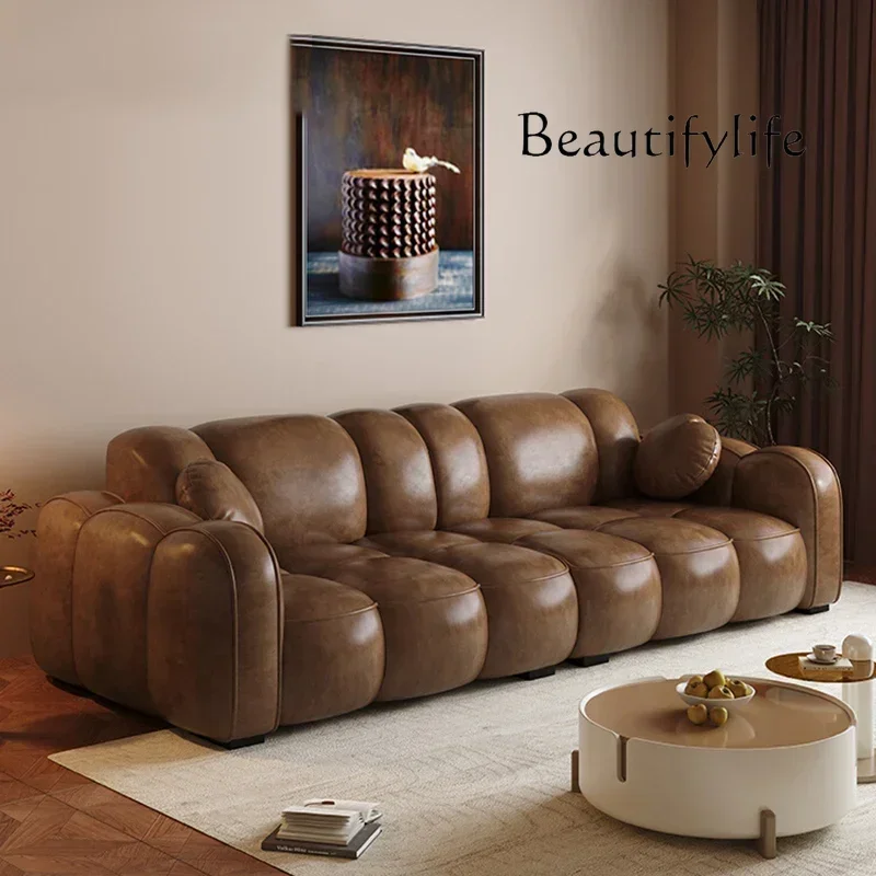 

JB Modern Minimalist Living Room Sofas Cloud Nordic Floor Leather Sofas Lounge Relaxing Filling Tumbonas Playa Trendy Furniture