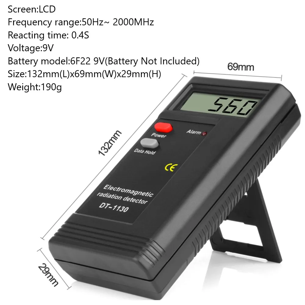 Electromagnetic Field Radiation Detector EMF Meter Radiation Dosimeter Monitor Tester Geiger Counter Electric Emission Dosimeter