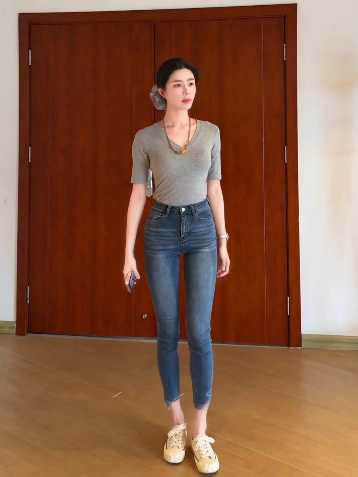 High Waist Slim Fit Women's Denim Pencil Pants Elastic Stretch Nine Points Jeans Korean Style plus Size Summer Body Shaping