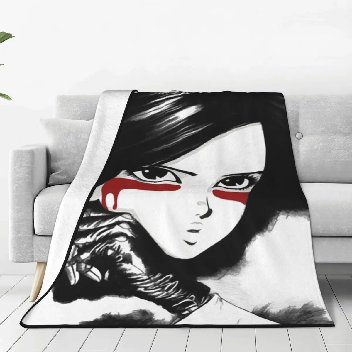 

Alita Battle Angel Anime Blanket Copie de Gunnm Gally Flannel Throw Blanket Bedding Couch Portable Ultra-Soft Warm Bedspreads