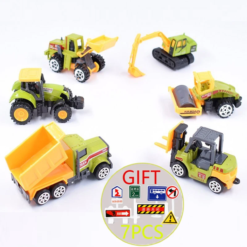 

Toy Cars Mini Diecast Metal Car 13 Styles 1:64 Farm Toys Car Model Alloy Toy Construction Vehicle Tractor Truck Dump Send Gift