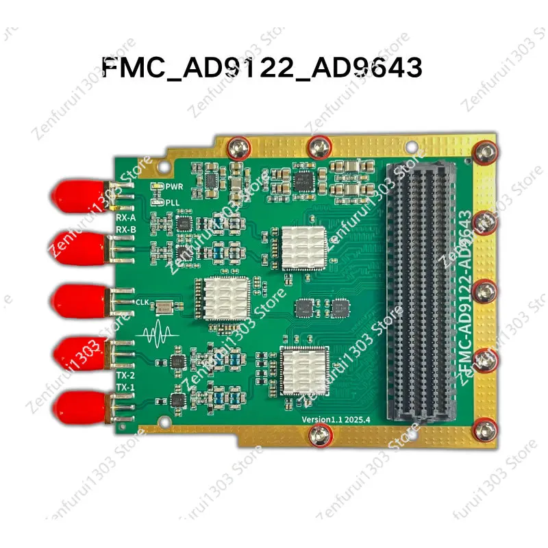 AD9122 AD9643 Dual-Channel High-Speed ADC/DAC Secondary Card, DC Coupling, IF Transceiver FMC
