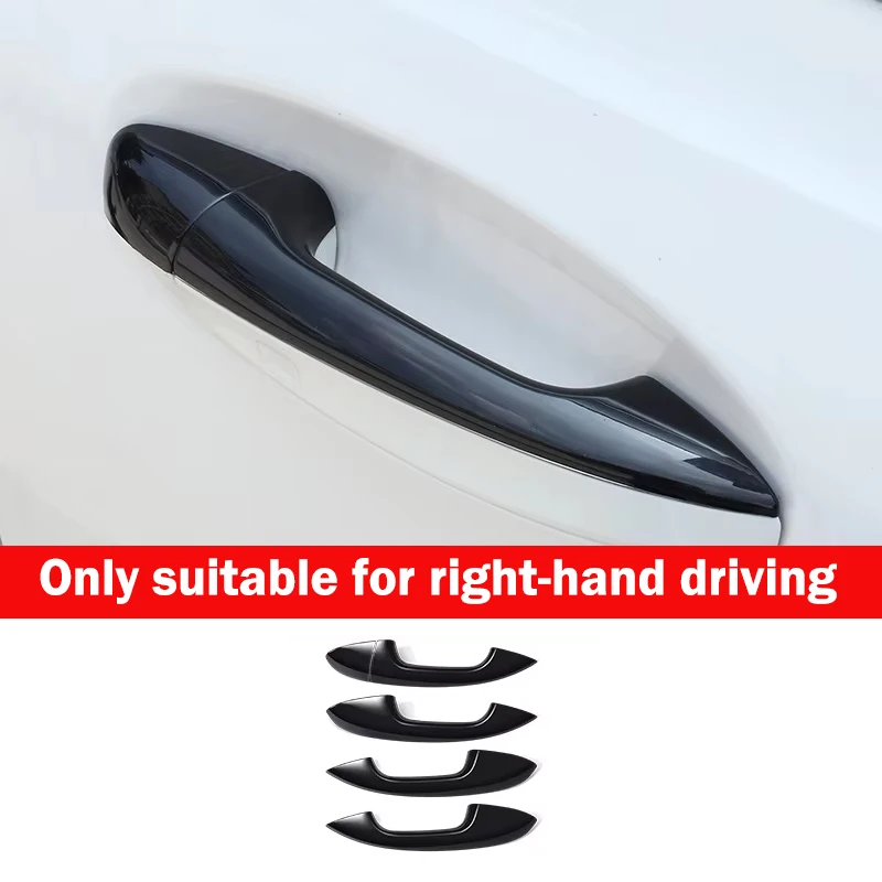 Black Chrome Exterior Door Handle Cover Trim Cap Kit RHD for Mercedes Benz CLA/A-class/C-class/E-class/GLC/GLB