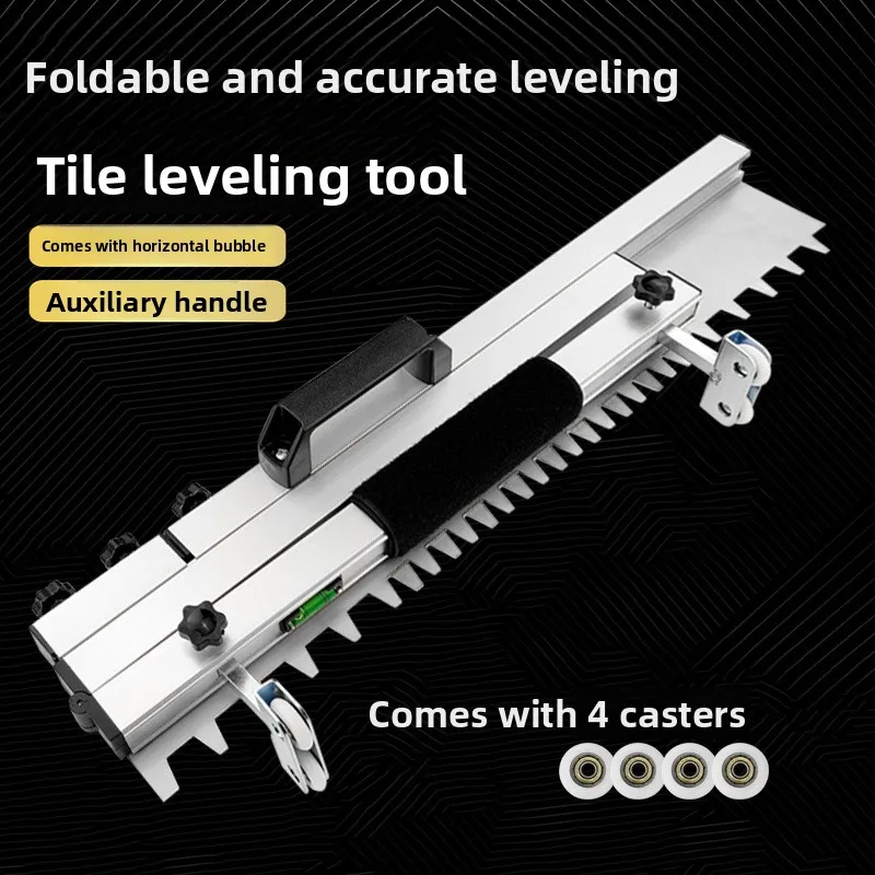 Foldable Masonry Sand Rake For Tiling Construction Thickened Tile Mortar Leveler,Automatic Floor Tile Paving Sand Leveling Tool
