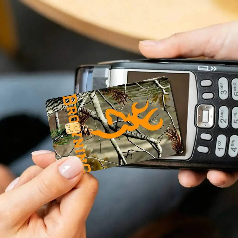D-Deer Hunting Camo Credit Card HD Stickers Game Card Decal Small Chip Waterproof Sticker Gift