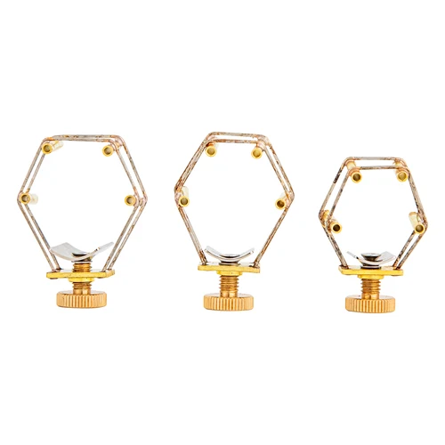 Nueva ligadura de boquilla de saxofón clarinete soprano/tenor/alto boquilla de baquelita de saxofón chapada en oro accesorio de clip especial